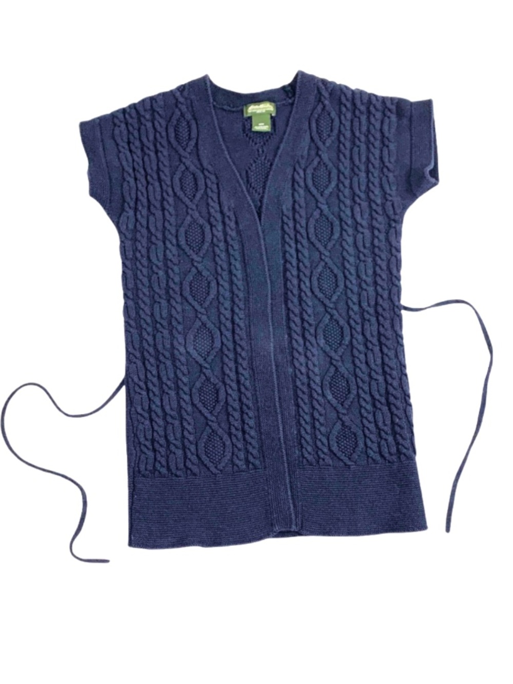 Navy Cable Knit Cardigan w/ Belt Women’s M Minimalist Cottagecore